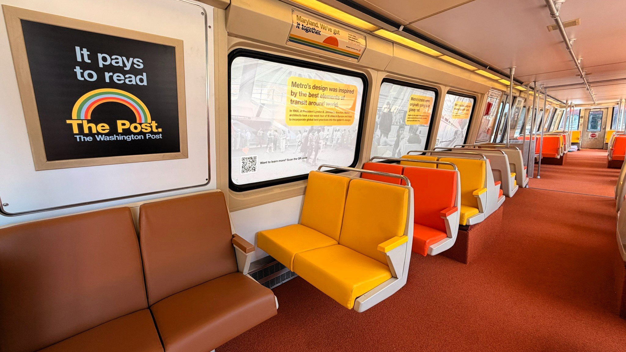 Inside an Original Metro Rail Car